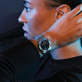 Buy Shop Maurice Lacroix Aikon Date Quartz Black Dial Silver Steel Strap Watch for Men - AI1108-SS002-330-1 USA Online