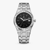 Buy Shop Maurice Lacroix Aikon Date Quartz Black Dial Silver Steel Strap Watch for Men - AI1108-SS002-330-1 USA Online