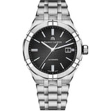 Buy Shop Maurice Lacroix Aikon Date Quartz Black Dial Silver Steel Strap Watch for Men - AI1108-SS002-330-1 USA Online