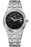 Buy Shop Maurice Lacroix Aikon Date Quartz Black Dial Silver Steel Strap Watch for Men - AI1108-SS002-330-1 USA Online
