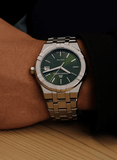 Buy Shop Maurice Lacroix Aikon Date Quartz Green Dial Silver Steel Strap Watch for Men - AI1108-SS002-630-1 USA Online