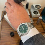 Buy Shop Maurice Lacroix Aikon Date Quartz Green Dial Silver Steel Strap Watch for Men - AI1108-SS002-630-1 USA Online