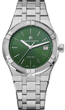 Buy Shop Maurice Lacroix Aikon Date Quartz Green Dial Silver Steel Strap Watch for Men - AI1108-SS002-630-1 USA Online
