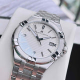 Buy Shop Maurice Lacroix Aikon Date White Dial Silver Steel Strap Watch for Men - AI1008-SS002-131-1 USA Online