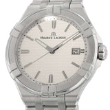 Buy Shop Maurice Lacroix Aikon Date White Dial Silver Steel Strap Watch for Men - AI1008-SS002-131-1 USA Online