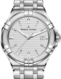 Buy Shop Maurice Lacroix Aikon Date White Dial Silver Steel Strap Watch for Men - AI1008-SS002-131-1 USA Online