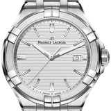 Buy Shop Maurice Lacroix Aikon Date White Dial Silver Steel Strap Watch for Men - AI1008-SS002-131-1 USA Online