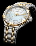 Buy Shop Maurice Lacroix Aikon Diamonds Mother of Pearl Dial Two Tone Steel Strap Watch for Women - A11006-DY503-171-1 USA Online