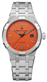 Buy Shop Maurice Lacroix Aikon Limited Edition Automatic Date Orange Dial Silver Steel Strap Watch For Men - AI6008-SS00F-530-1 USA Online