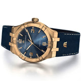 Buy Shop Maurice Lacroix Aikon Limited Edition Blue Dial Blue Leather Strap Watch For Men - AI6008-BRZ01-420-1 USA Online