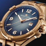 Buy Shop Maurice Lacroix Aikon Limited Edition Blue Dial Blue Leather Strap Watch For Men - AI6008-BRZ01-420-1 USA Online