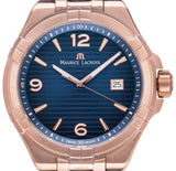 Buy Shop Maurice Lacroix Aikon Limited Edition Blue Dial Blue Leather Strap Watch For Men - AI6008-BRZ01-420-1 USA Online