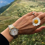 Buy Shop Maurice Lacroix Aikon Mother of Pearl Dial Two Tone Steel Strap Watch for Women - A11006-PVY13-171-1 USA Online