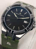 Buy Shop Maurice Lacroix Aikon Quartz Black Dial Green Crocodile Leather Strap Watch for Men - AI1008-PVB21-330-1 USA Online