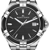 Buy Shop Maurice Lacroix Aikon Quartz Black Dial Green Crocodile Leather Strap Watch for Men - AI1008-PVB21-330-1 USA Online