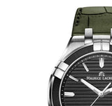 Buy Shop Maurice Lacroix Aikon Quartz Black Dial Green Crocodile Leather Strap Watch for Men - AI1008-PVB21-330-1 USA Online