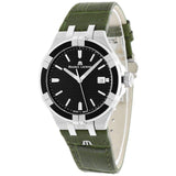 Buy Shop Maurice Lacroix Aikon Quartz Black Dial Green Crocodile Leather Strap Watch for Men - AI1008-PVB21-330-1 USA Online