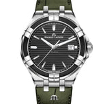 Buy Shop Maurice Lacroix Aikon Quartz Black Dial Green Crocodile Leather Strap Watch for Men - AI1008-PVB21-330-1 USA Online