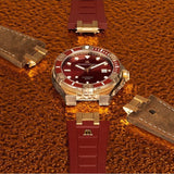 Buy Shop Maurice Lacroix Aikon Venturer Asia Special Edition Red Dial Red Rubber Strap Watch For Men - AI6058-BRZ6B-530-6 USA Online