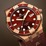 Buy Shop Maurice Lacroix Aikon Venturer Asia Special Edition Red Dial Red Rubber Strap Watch For Men - AI6058-BRZ6B-530-6 USA Online