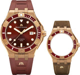 Buy Shop Maurice Lacroix Aikon Venturer Asia Special Edition Red Dial Red Rubber Strap Watch For Men - AI6058-BRZ6B-530-6 USA Online