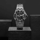 Buy Shop Maurice Lacroix Aikon Venturer Automatic Black Dial Silver Steel Strap Watch For Men - AI6057-SSL22-330-1 USA Online