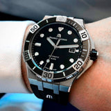 Buy Shop Maurice Lacroix Aikon Venturer Black Dial Black Rubber Strap Watch for Men - AI6058-SS001-330-1 USA Online