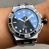 Buy Shop Maurice Lacroix Aikon Venturer Black Dial Silver Steel Strap Watch for Men - AI6058-SS002-330-1 USA Online
