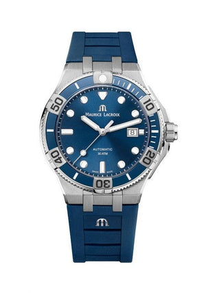 Buy Shop Maurice Lacroix Aikon Venturer Blue Dial Blue Rubber Strap Watch for Men - AI6058-SS001-430-1 USA Online