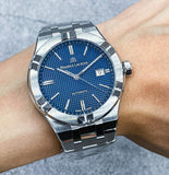 Buy Shop Maurice Lacroix Aikon Venturer Blue Dial Silver Steel Strap Watch for Men - AI6058-SS002-430-1 USA Online