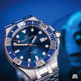 Buy Shop Maurice Lacroix Aikon Venturer Blue Dial Silver Steel Strap Watch for Men - AI6058-SS002-430-1 USA Online