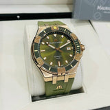 Buy Shop Maurice Lacroix Aikon Venturer Bronze Dial Green Rubber Strap Watch For Men - AI6058-BRZ01-630-1 USA Online