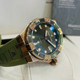 Buy Shop Maurice Lacroix Aikon Venturer Bronze Dial Green Rubber Strap Watch For Men - AI6058-BRZ01-630-1 USA Online
