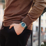 Buy Shop Maurice Lacroix Aikon Venturer Green Dial Green Rubber Strap Watch for Men - AI6057-SSL50-630-5 USA Online