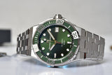 Buy Shop Maurice Lacroix Aikon Venturer Green Dial Silver Steel Strap Watch for Men - AI6057-SSL52-630-1 USA Online