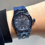 Buy Shop Maurice Lacroix Automatic PVD Limited Edition Blue Dial Blue Silicon Strap Watch For Men - AI6007-PVC00-430-4 USA Online