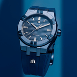 Buy Shop Maurice Lacroix Automatic PVD Limited Edition Blue Dial Blue Silicon Strap Watch For Men - AI6007-PVC00-430-4 USA Online