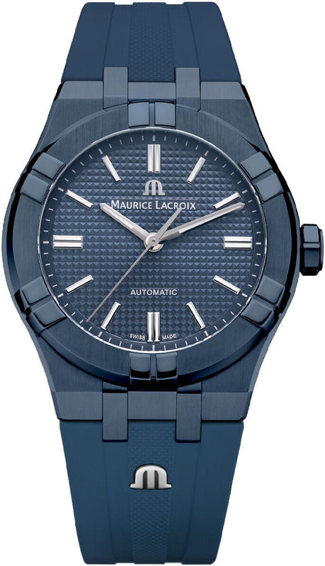 Buy Shop Maurice Lacroix Automatic PVD Limited Edition Blue Dial Blue Silicon Strap Watch For Men - AI6007-PVC00-430-4 USA Online