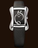 Buy Shop Maurice Lacroix Divina Black Dial with Diamonds Black Leather Strap Watch for Women - DV5012-SD531-120 USA Online