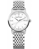 Buy Shop Maurice Lacroix Eliros Date White Dial Silver Steel Strap Watch for Women - EL1094-SS002-150-1 USA Online