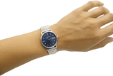Buy Shop Maurice Lacroix Eliros Diamonds Blue Dial Silver Steel Strap Watch For Women - EL1094-SS002-450-1 USA Online