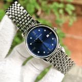 Buy Shop Maurice Lacroix Eliros Diamonds Blue Dial Silver Steel Strap Watch For Women - EL1094-SS002-450-1 USA Online