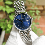Buy Shop Maurice Lacroix Eliros Diamonds Blue Dial Silver Steel Strap Watch For Women - EL1094-SS002-450-1 USA Online