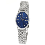Buy Shop Maurice Lacroix Eliros Diamonds Blue Dial Silver Steel Strap Watch For Women - EL1094-SS002-450-1 USA Online