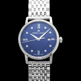 Buy Shop Maurice Lacroix Eliros Diamonds Blue Dial Silver Steel Strap Watch For Women - EL1094-SS002-450-1 USA Online