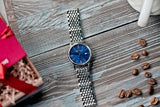 Buy Shop Maurice Lacroix Eliros Sunbrushed Blue Dial Silver Steel Strap Watch for Women - EL1094-SS002-130-1 USA Online