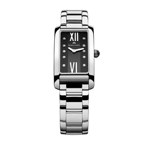 Buy Shop Maurice Lacroix Fiaba Black Dial Silver Steel Strap Watch for Women - FA2164-SS002-350 USA Online
