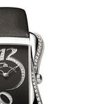 Buy Shop Maurice Lacroix Fiaba Black Dial with Diamonds Black Leather Strap Watch for Women - DV5012-SD531-350 USA Online