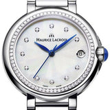 Buy Shop Maurice Lacroix Fiaba Diamonds Mother of Pearl Dial Silver Steel Strap Watch for Women - FA1004-SD502-170-1 USA Online