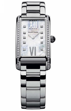 Buy Shop Maurice Lacroix Fiaba Diamonds White Dial Silver Steel Strap Watch for for Women - FA2164-SD532-170 USA Online